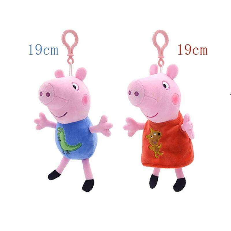 Original Peppa Pig George Holiday Party Decoration Kawaii Family of 4 Suit Plush Dolls Children's Toys Christmas Gift Z260131