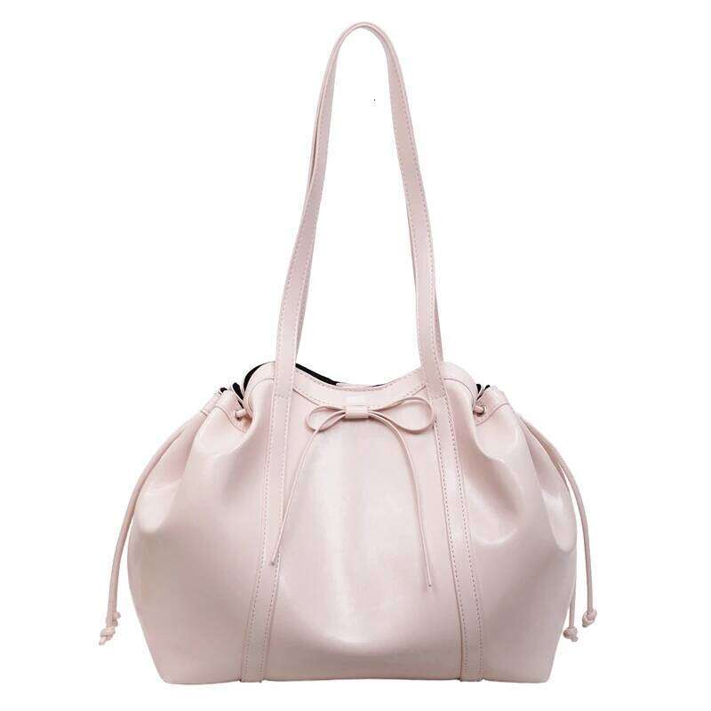 Luxury PU Leather Shoulder Fashion Trend Underarm Bag with Bow Large Capacity Commute Bags for Women 2025 Ladies Handbag XJ260130