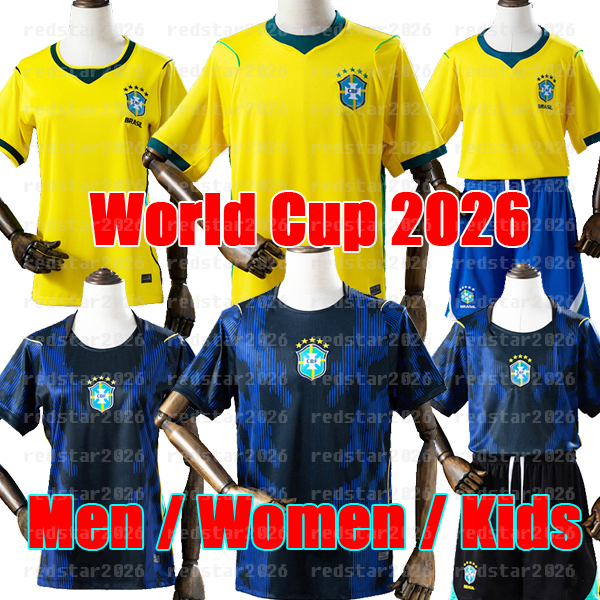 World cup 2026 brazil soccer jerseys CASEMIRO 2027 Camiseta RAPHINHA PAQUETA VINI JR RODRYGO Brasil football kits soccer shirt men kids sets uniform 26 27