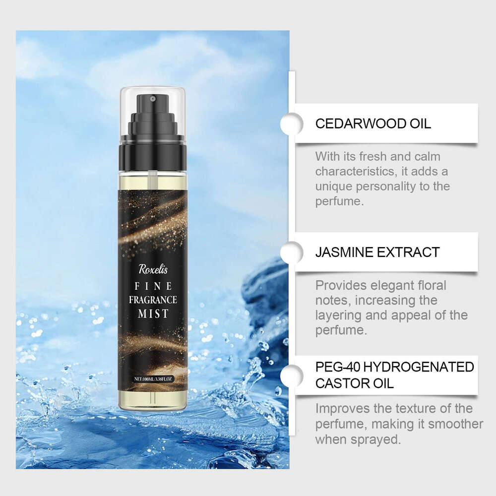 Roxelis Body Spray Fresh Exudes Charm Long-lasting Fragrance Portable Elegant Niche Date Perfume S260131