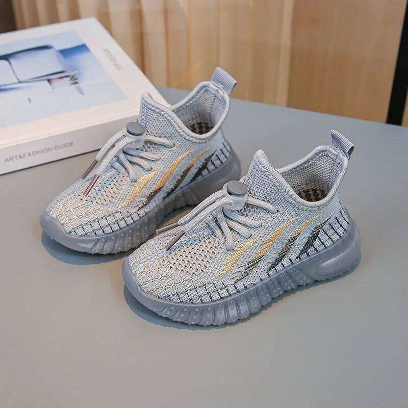 Children'S Iightweight Casual Coconut Shoes Woven With Rubber Soles For Babies, Boys And Girls. Non Slip Outdoor Sports Mesh Bre Y260128