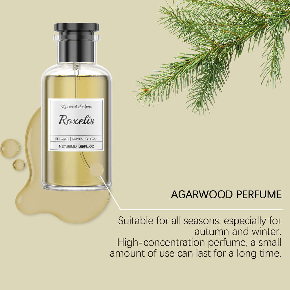 Roxelis Agarwood Cedarwood Perfume Daily Portable Long-lasting Fresh Elegant Niche Exuding Charm Fragrance S260131