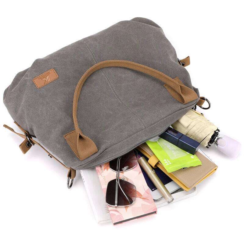 Large capacity crossbody women with a high-end sense of fashion; versatile shoulder canvas bag for ladies' commuting and