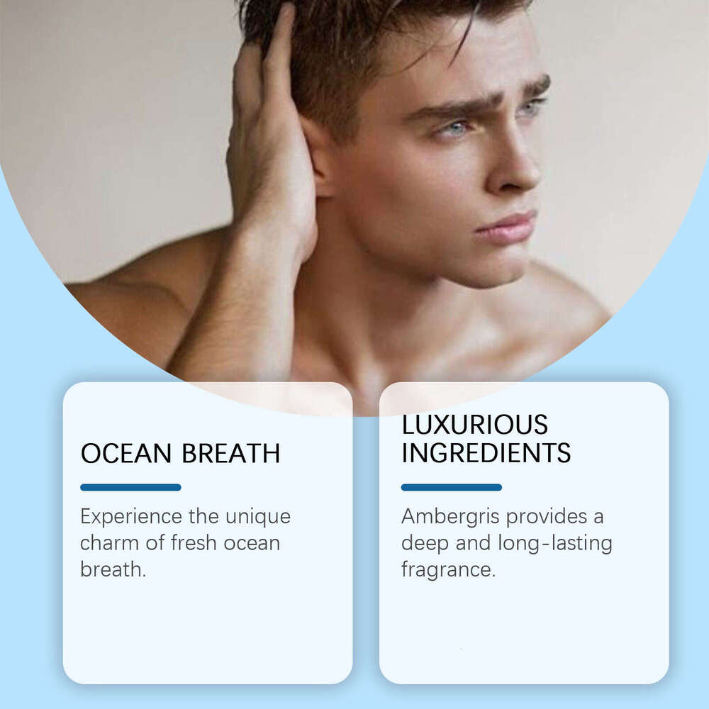 Roxelis Ambergris Men's Charming Atmosphere Portable Perfume Long-lasting Light Fragrance Ocean Blue Scent S260131