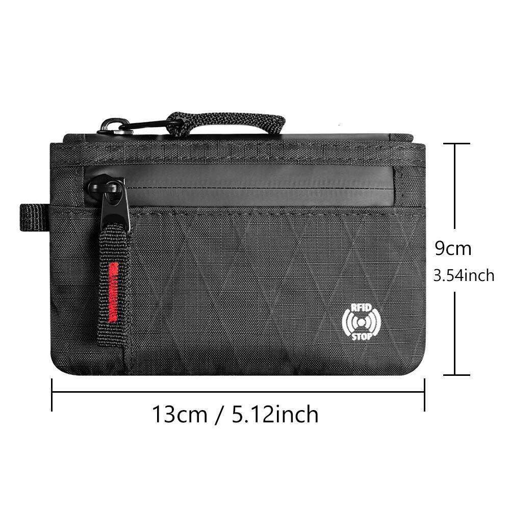 Edc Fashionable Rfid Anti-Theft Ultra-Thin Wallet Unisex Zipper Coin Purse | Multi-Compartment Credit Card Holder, Portable and Lightweight Carry-On A - view 4