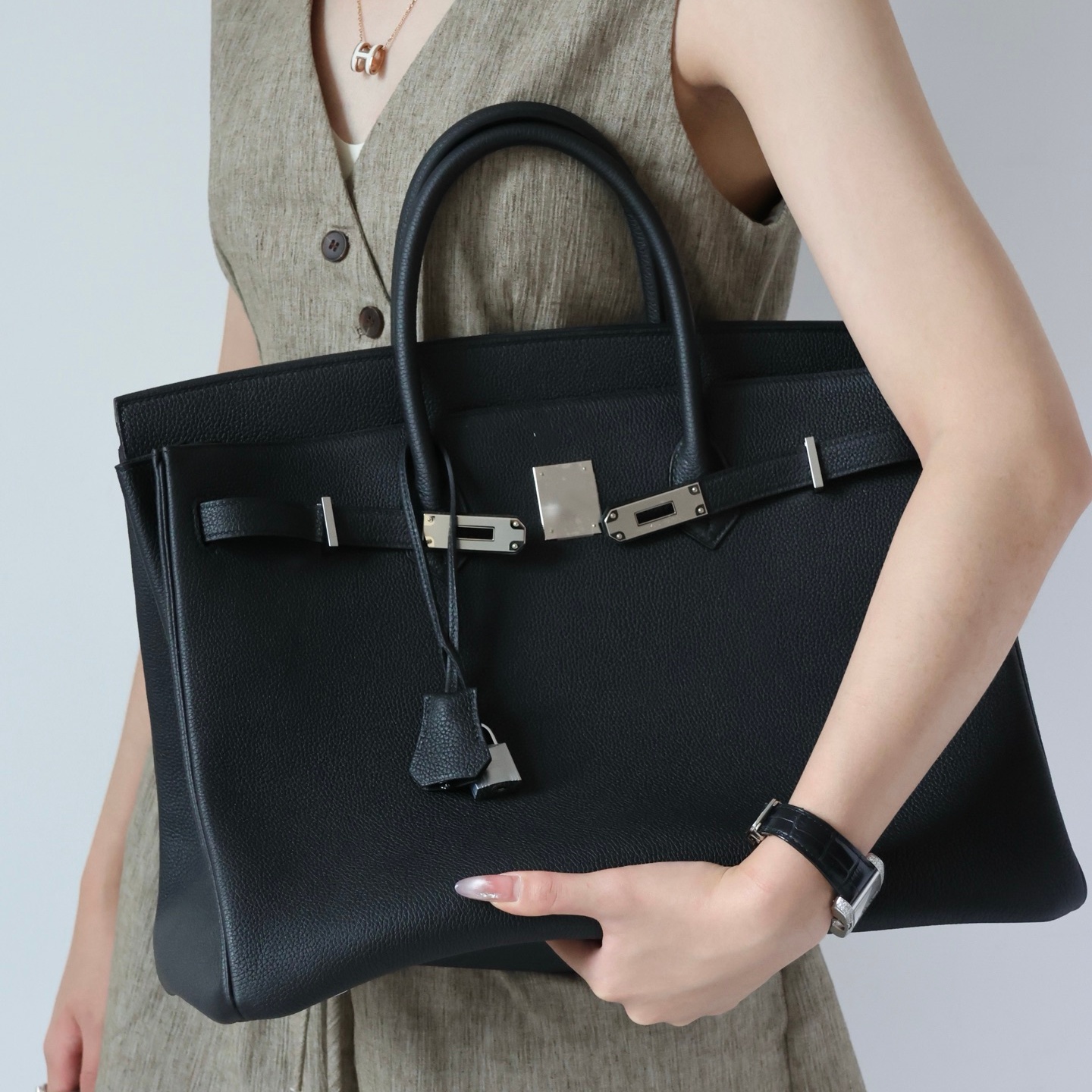 vintage designer tote bags togo leather women handbag totes genuine leather purse 25cm small shopping bags 35cm book totes luxury mirror quality handbags purses