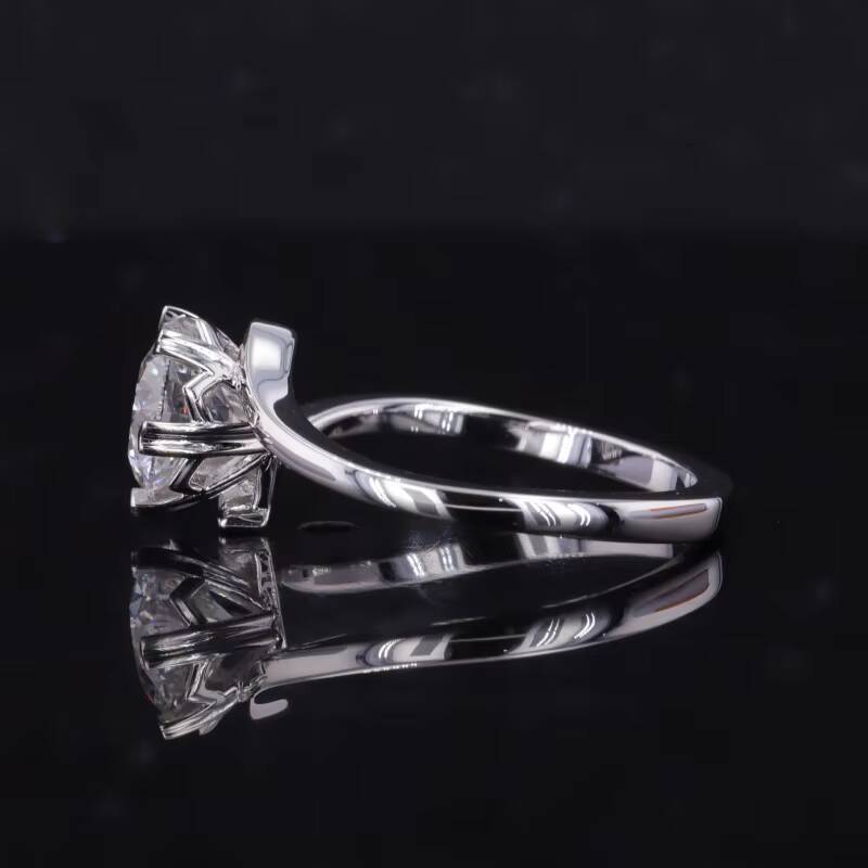 1CT IGI Certificate Round Brilliant Cut Lab Grown Diamonds 10k 14k 18k White Gold Customized Rings