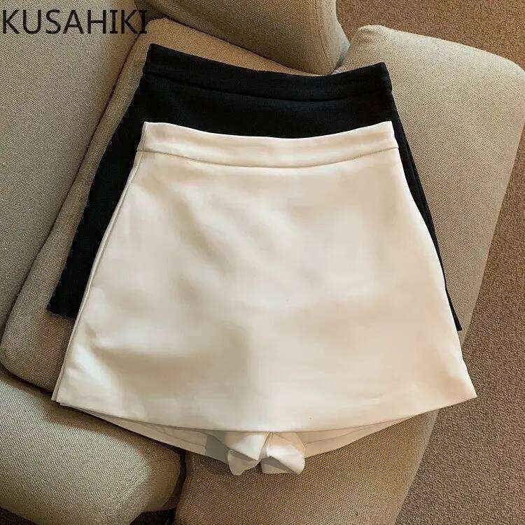 KUSAHIKI Summer Sexy Spicy Girl Suit Shorts Skirt 2023 New Elegant High Waist Skrits Womens Korean Fashion Bottoms Mujer XJ260131