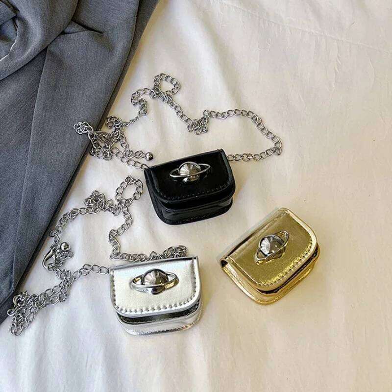 Designer Luxury Clutch Coin Purse Handbags Pink PU Leather Crossbody Ladies Bags Y2K Vintage Korean Small Chain Shoulder Bag