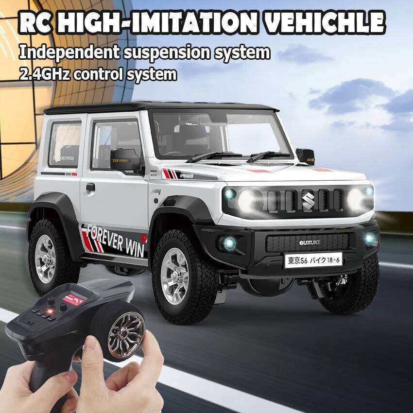 HG4-53 Pro Licensed SUZUKI JIMNY 1/16 Scale 2.4GRemote Control Car Simulation Light Sound Smoke Systerm Proportional RC Crawler Y260131