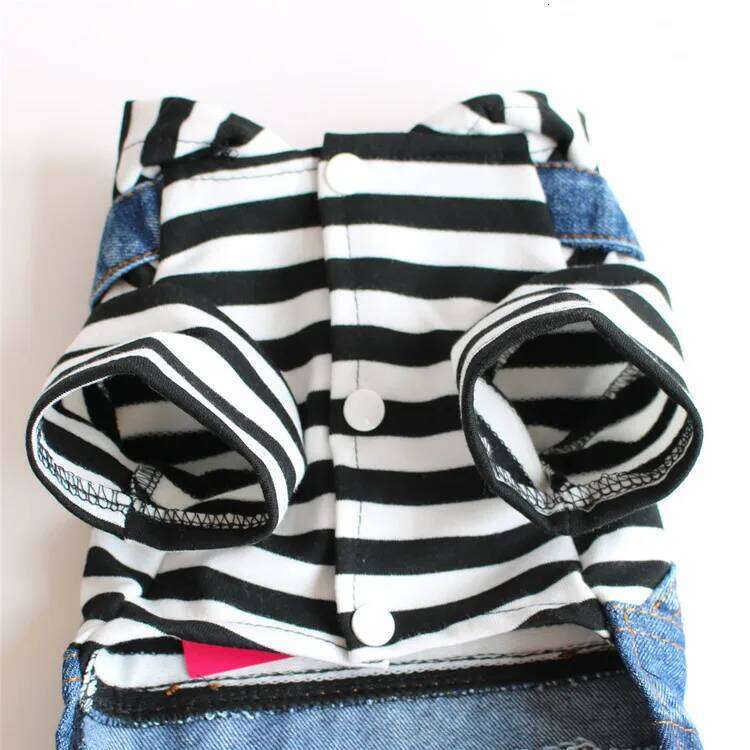 Suspender Spring Autumn Pet Clothes Winter Striped Denim Dress Dog Dresses for Small Dogs H260129