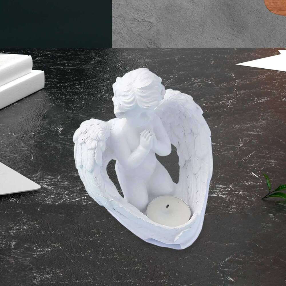 Candlestick Candelabras Candelabrum Resin Angel Wing Candle Holder for Fireplace Anniversary Prayer Candles Party Mantel Y260131