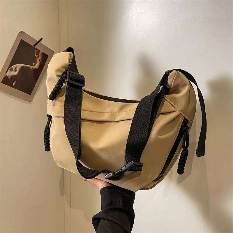 Nylon Hobos Crossbody Casual Zipper Women's Bags 2024 Fashion High Capacity Solid Color Single Shoulder Totes Bag