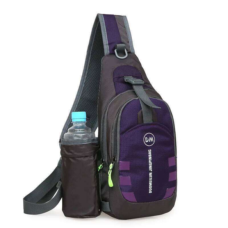 Casual Crossbody Unisex Outdoor Water Bottle Shoulder Multi-functional Travel Waist Fashion Men's Chest Bag Ox