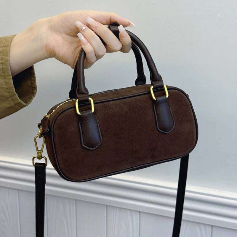 Korean Version Autumn Winter New Retro Frosted Versatile Shoulder Fashion Pillow Women's Bag Boston Leopard Handbag XJ260131