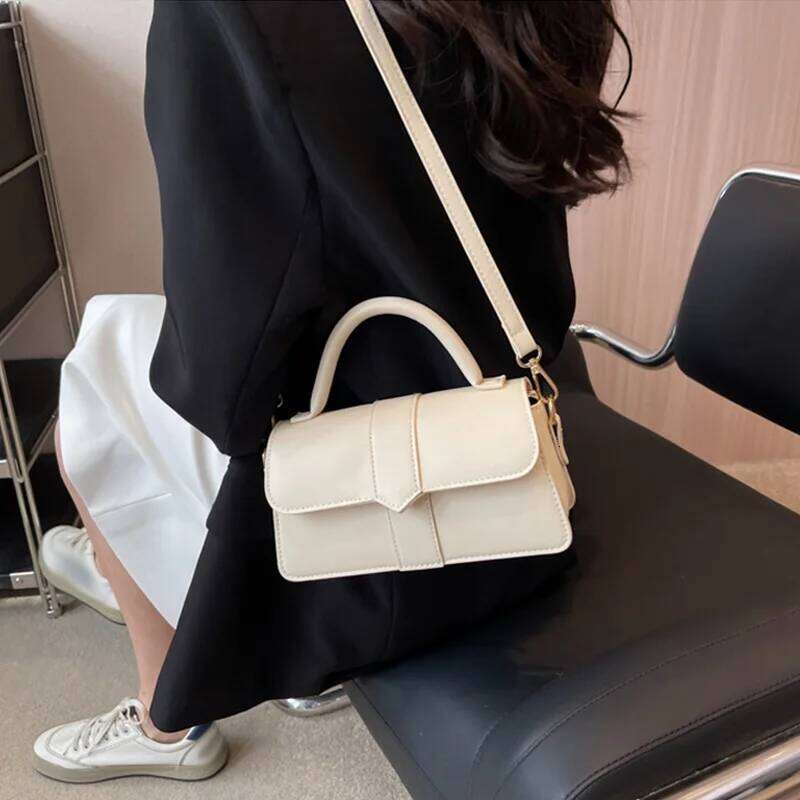 2024 New Trend Luxury Pu Leather Shoulder for Women Handbag Fashion Crossbody Vintage Underarm Bag Small Square Satchel XJ260131