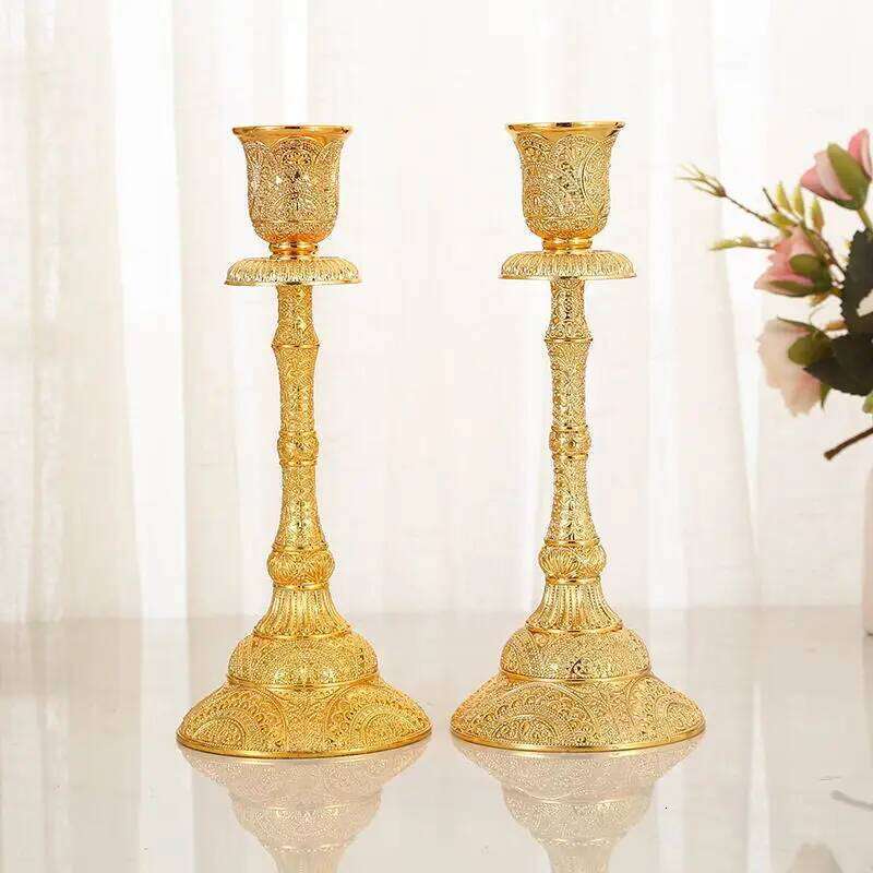 1/3/5 European Light Luxury Home Table Candlelight Dinner Wedding Shooting Decoration Craft Gifts Candle Holders Y260131