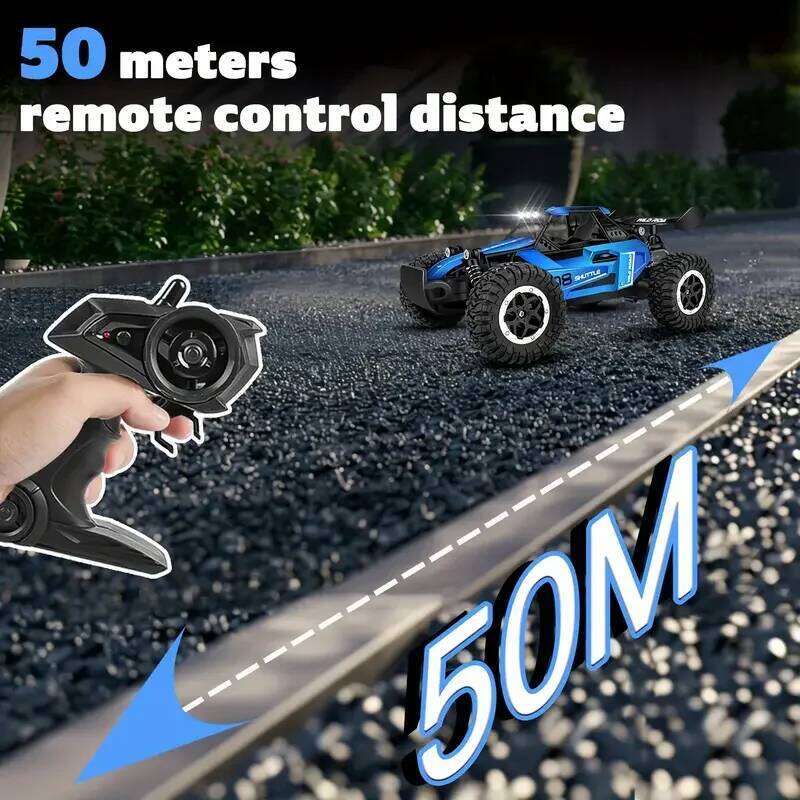 New Cars 20KM/H 2WD Remote Control Car 1:16 Off-Road All Terrain Truck Metal Shell LED Headlights Hobby RC Vehicle Toys Gifts Y260131