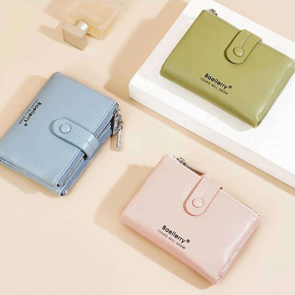 Card Female Purses Photo Holder Double Soft Wallet for Gilrs Coin Purse 2025 New Simple Women Zipper Wallets