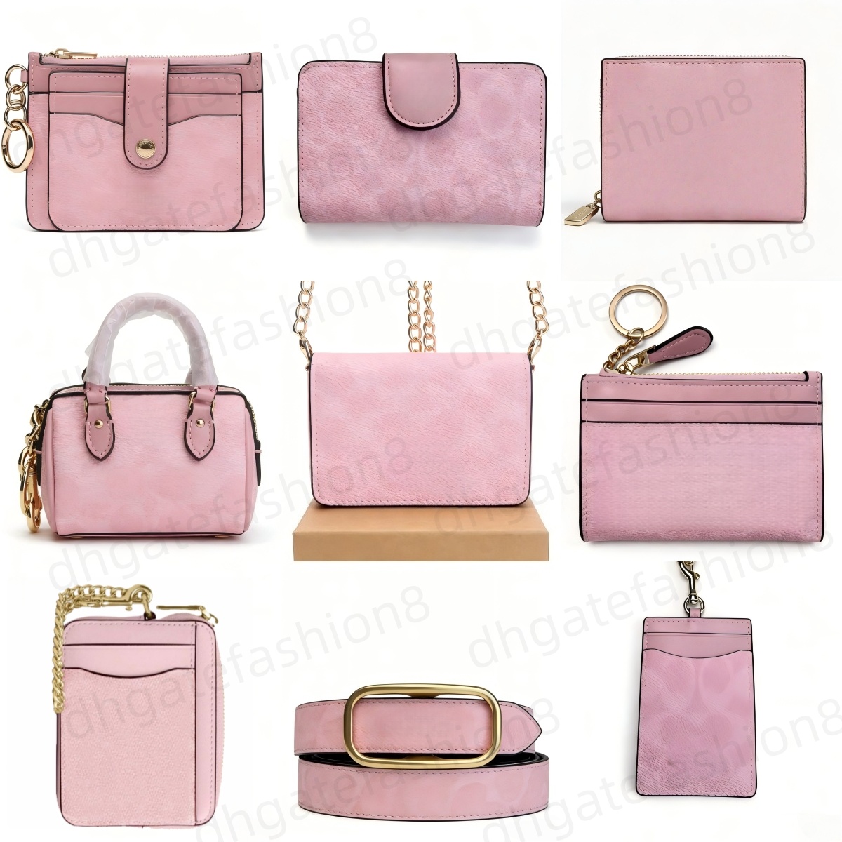 New Pink series Wallet of Women Fashion Chain wallet Card Holder Wallet Coin Daily use purse Coin wallet