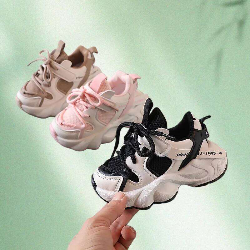 Kids Sport Sneakers for Boys Girls Spring Autumn Student Shoes Non-slip Mesh Breathable Children Y260128