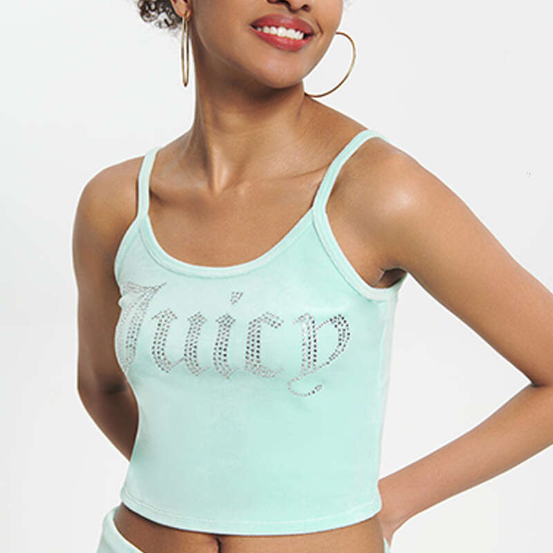 Hot-Selling Y2K Fashion New Rhinestone Top Casual Short European and American Style Sexy Hot Girl Strap