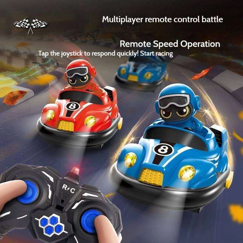 Remote Control Battle Bumper Car Collision Ejection Kart With Music Light Parent-Child Interaction Toy Boy Gift Y260131