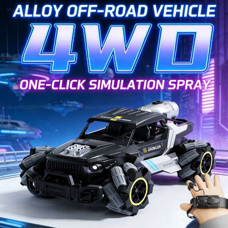Y3 4WD Alloy Off-Road RC with Lights Drift Gesture Remote Control Toy Car for Kid Boy Christmas Gift Indoor Outdoor Y260131