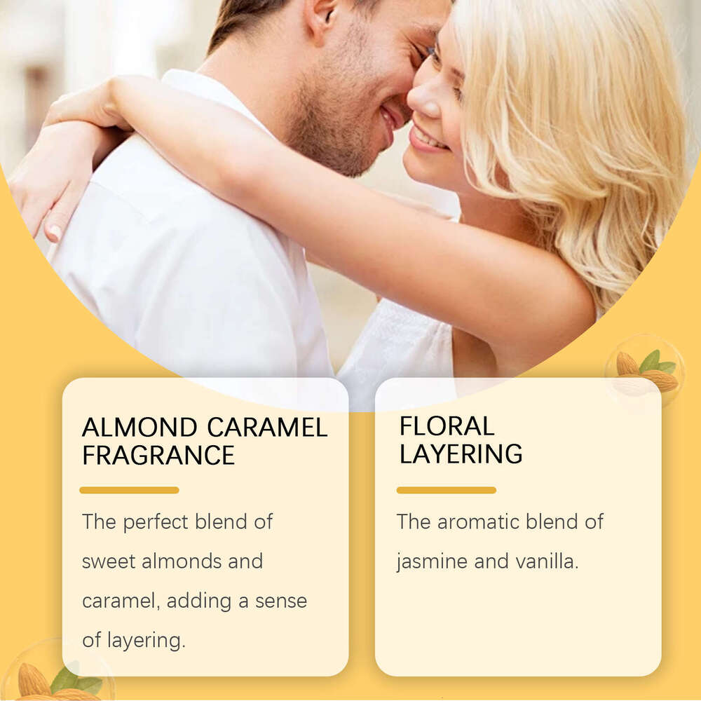 EELHOE Almond Caramel Body Perfume Spray Lightweight Gentle Scent Natural Fresh Not Greasy Elegant Fragrance S260131