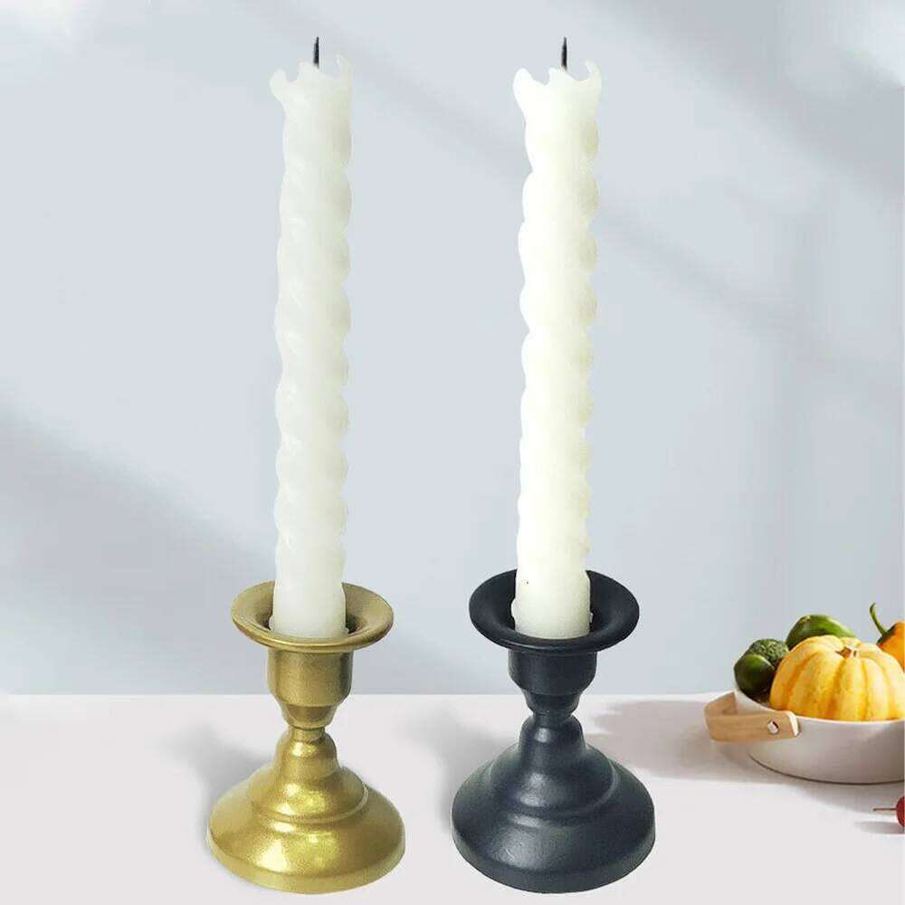 Vintage Metal Candle Holders Pillar Iron Art Candlestick For Wedding Living Room Desktop Party Decor Supplies Y260131
