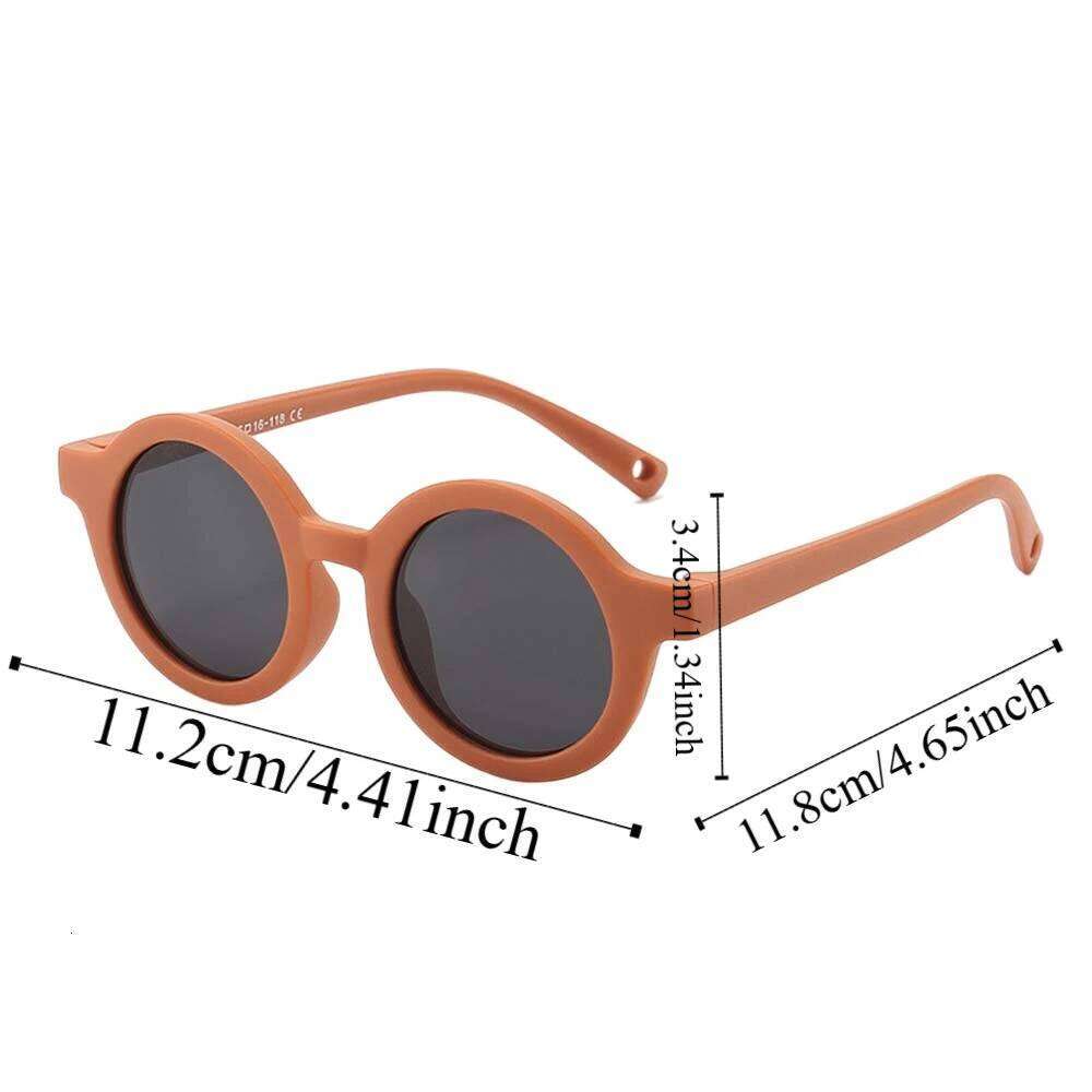 UV400 Kids Polarization Glasses Classic Solid Color Children Sunnies Costume Accessory Silicone Anti-UV HD Sunglasses Gift H260130