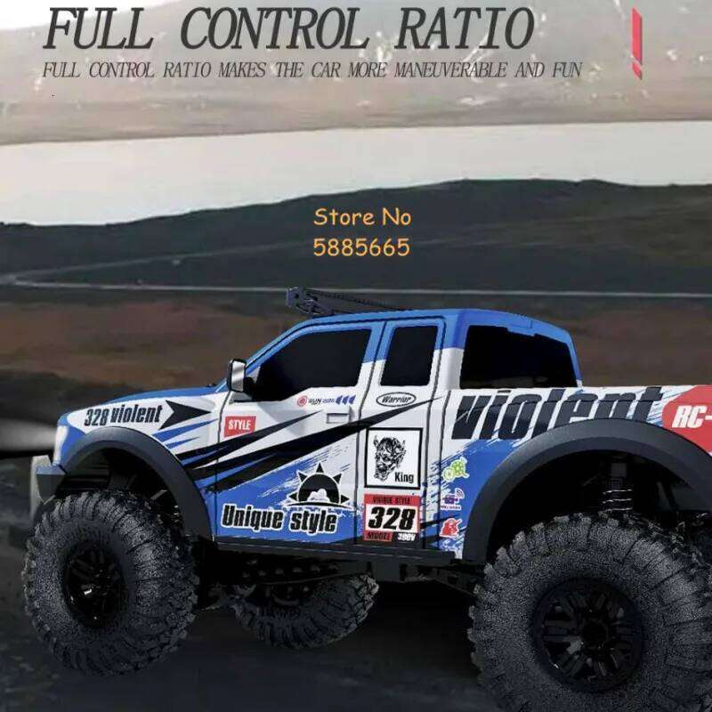 4WD 1/10 Professional Truck Hobby Grade 2.4G Large Off Road Headlight High Speed Remote Control Car Adult RC Cars Toy Y260131