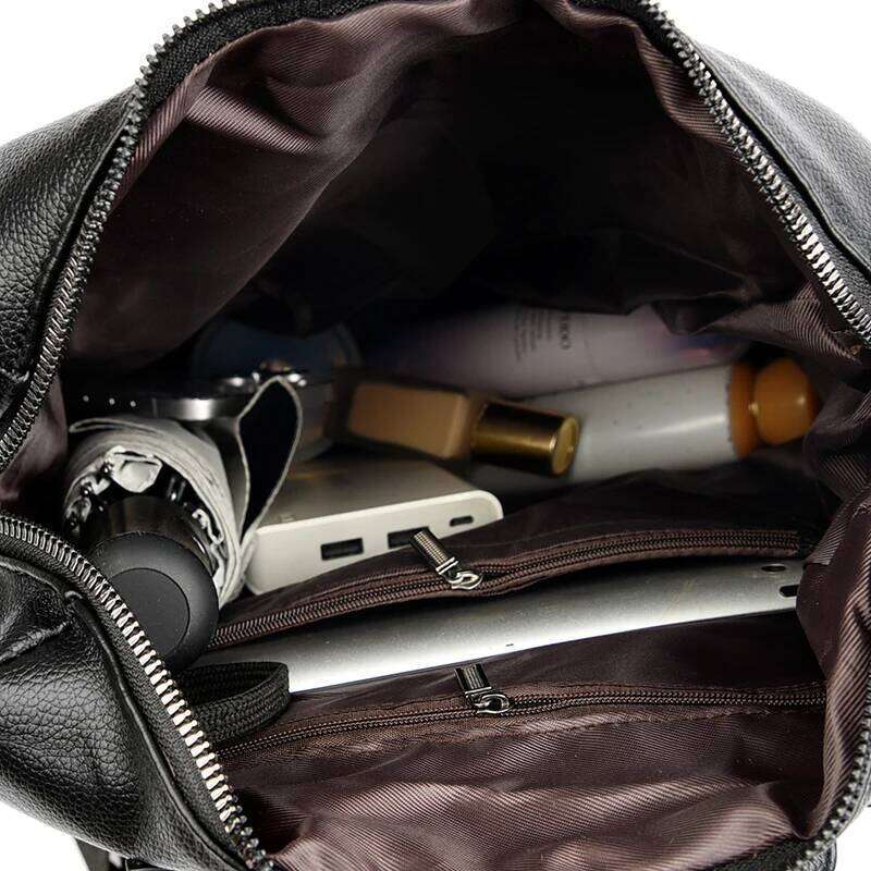 Fashion Trend Women's Backpack High Quality Soft Leather Women School Bag Famous Luxury Designer Female Shoulder Bags Sac A Dos