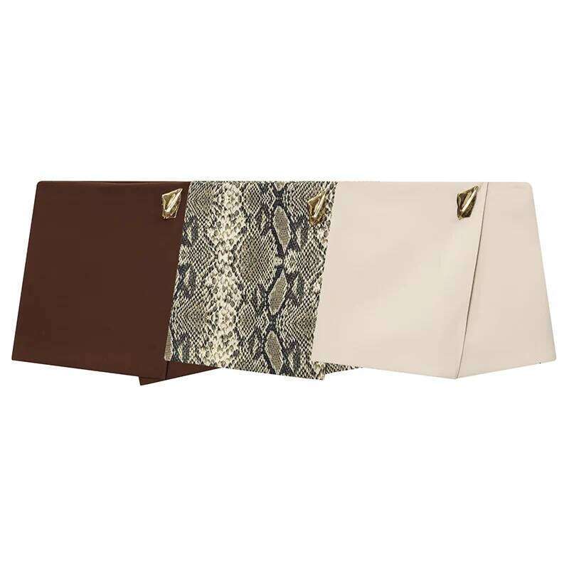 Autumn New Women's Short 2025 French Minimalist Style High Waist Asymmetric Metal Decorative Casual Mini Skirts Shorts XJ260131