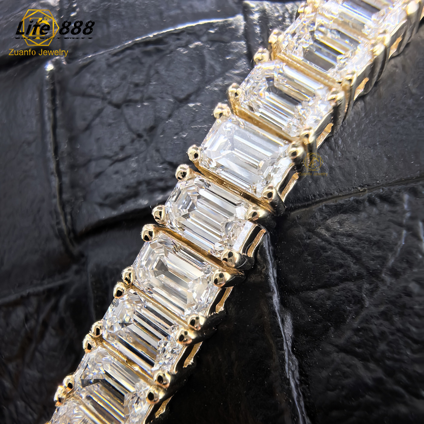 High Quality Custom-made 10K 14K Gold Bracelets Bangles 23mm 46mm 57mm Hip Hop Tennis Link Chain Iced VVS Lab Grown Diamond