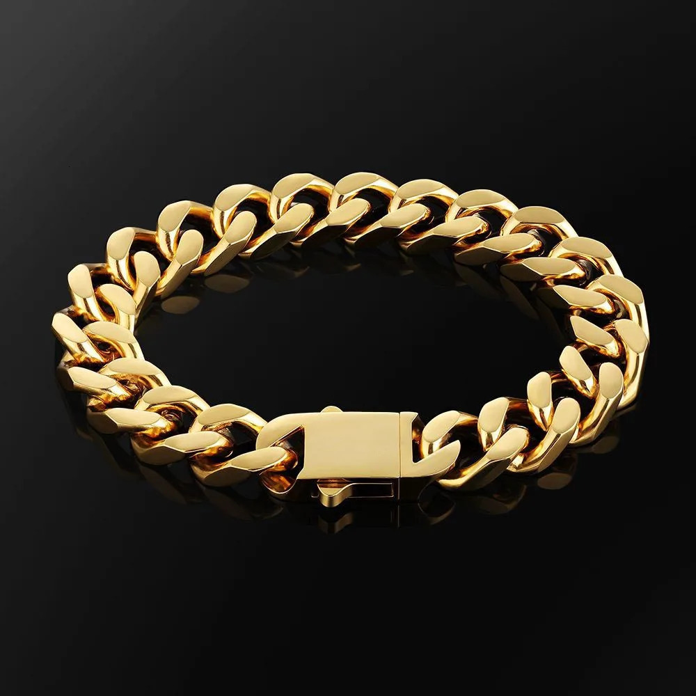 Hip Hop Jewelry Rapper Cuban Link Bracelet for Women Men Stainless Steel Cuban Bracelet Drop Free Laser 260126