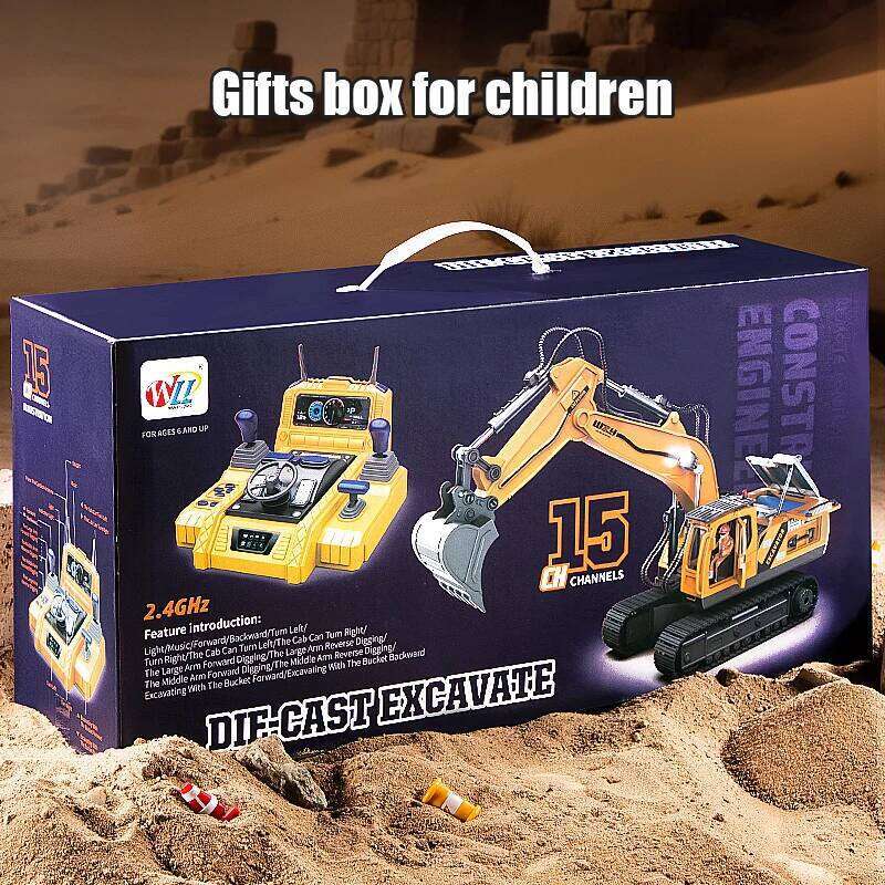 2.4G Remote Control Excavator Toy, Simulation Alloy Construction Vehicle, Education RC Digger Truck for 3 Years Kids Boys Gift Y260131