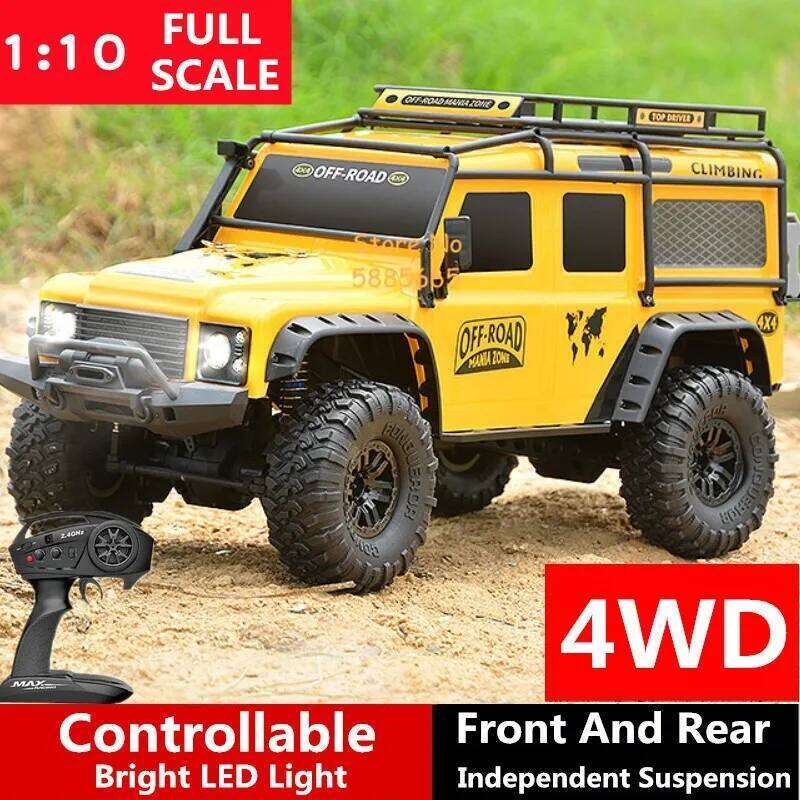 4WD 1/10 Professional Truck Hobby Grade 2.4G Large Off Road Headlight High Speed Remote Control Car Adult RC Cars Toy Y260131