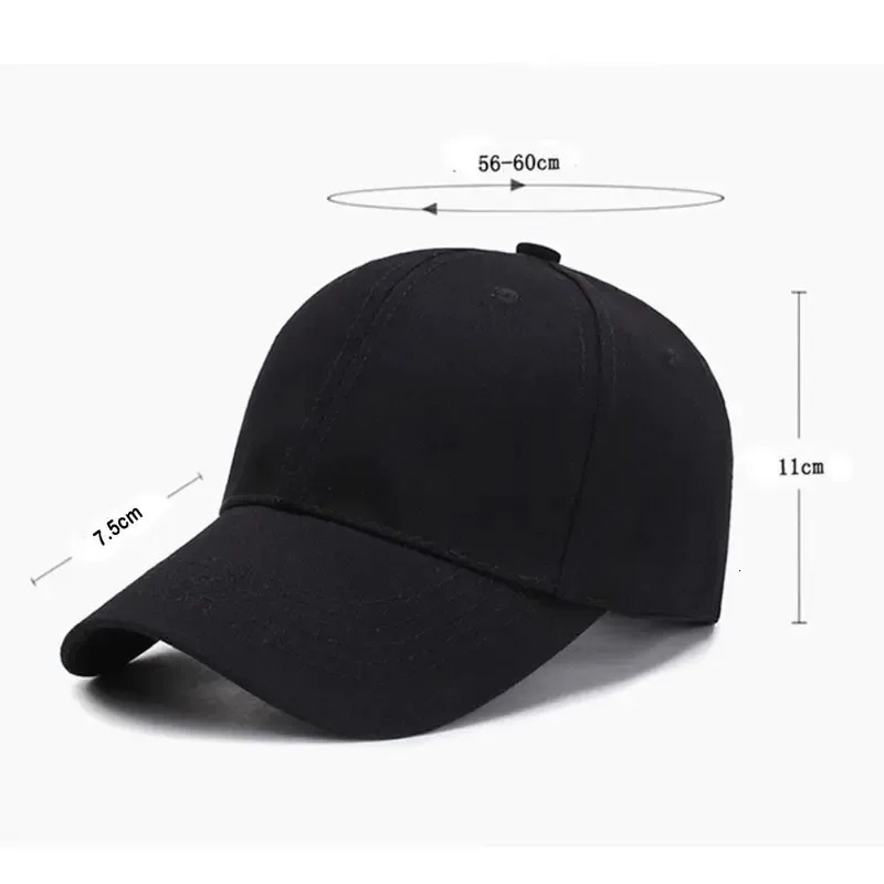 Black Baseball Cap for Men Women Adjustable Cotton Sports Hat Casual Summer Wear 260120