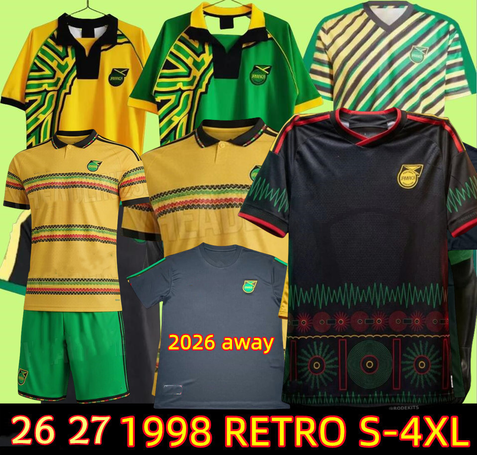 S-4XL 2026 1998 Retro Jamaica national football soccer jerseys 26 27 BAILEY ANTONIO REID shirt NICHOLSON MORRISON LOWE Men Football Uniform