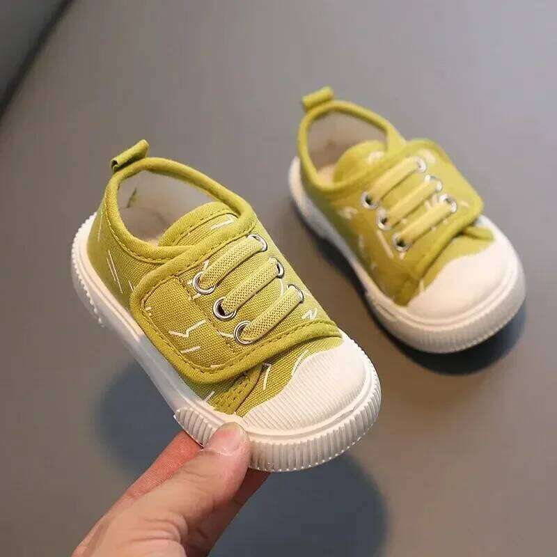 1-6 Years Old Children Canvas Spring Autumn Casual Low Cut Board Shoes Breathable Cotton Lining Anti-slip Wear Resistant Y260128