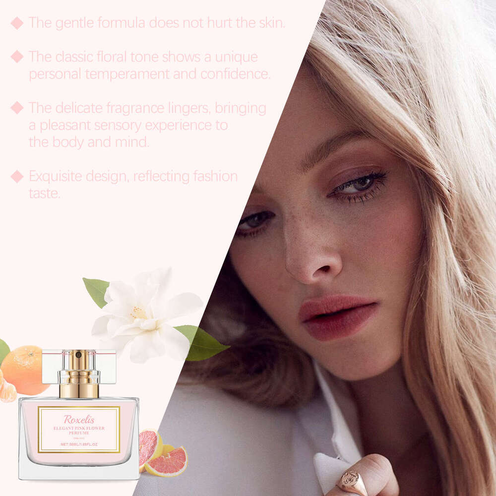 Roxelis Elegant Flower Pink Women's Fresh Light Gentle Subtle Fragrance Daily Perfume Spray S260131