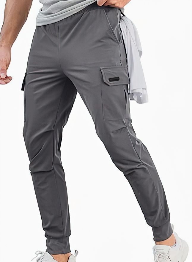 Free Shipping 2026 Summer Men's Cargo Joggers, Euro-American Loose Fit Trousers, Fashionable Tapered Ankle Casual Pants