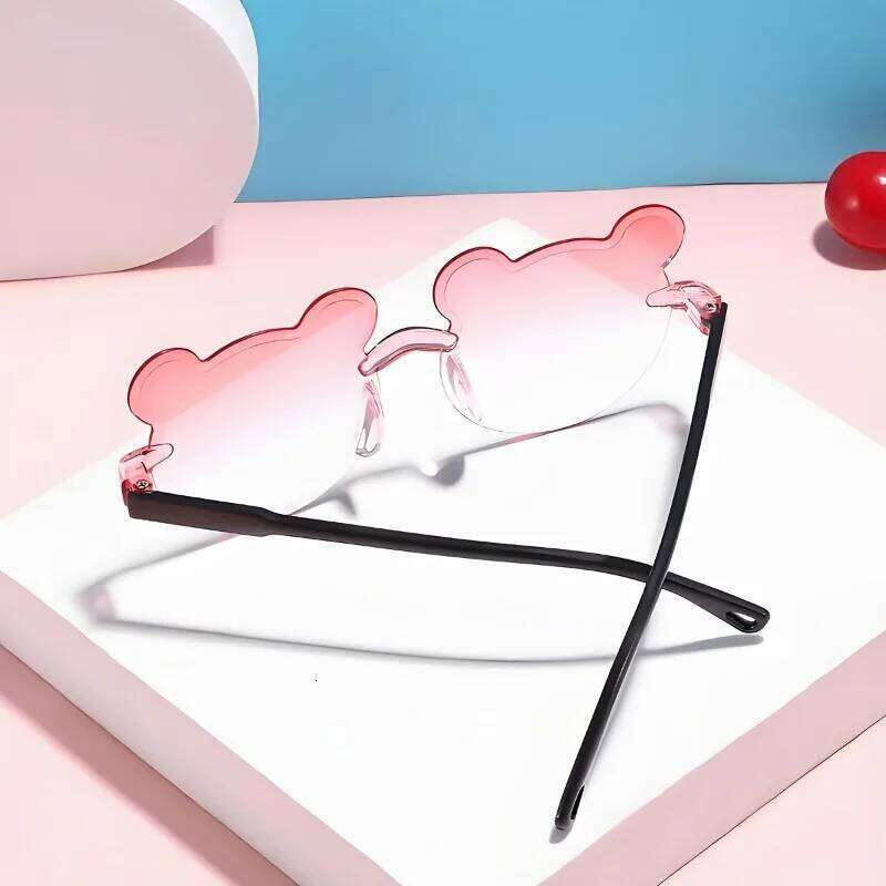 Girls Boys Cute Animal Cartoon Ears Outdoor Sun Protection Children Lovely Vintage Sunglasses H260130