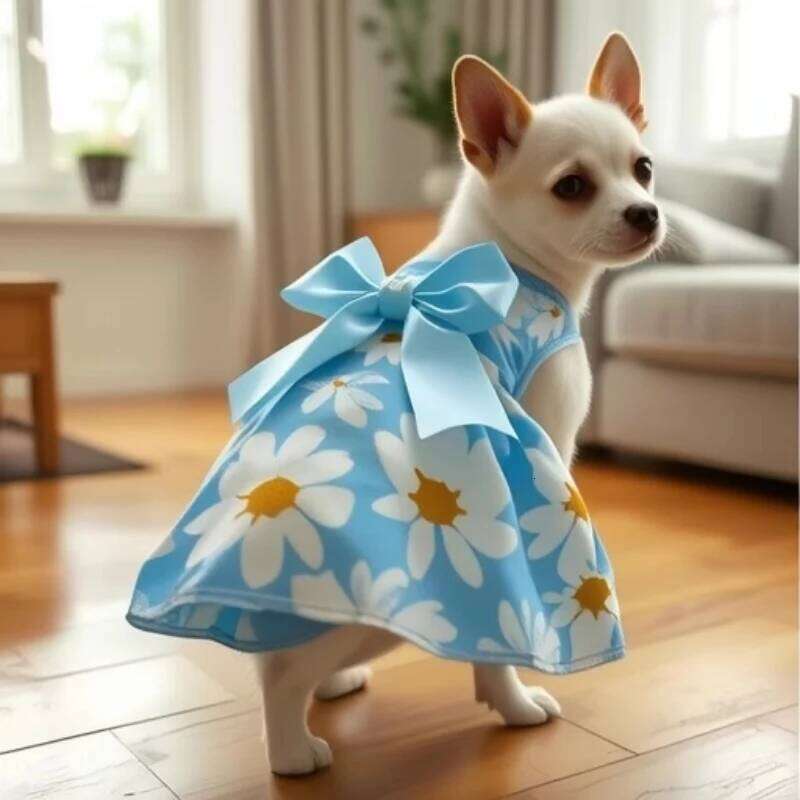 Spring Summer Princess Pet Skirt Cute Dress Bow Lace for Small Medium Puppy Poodle Chihuahua Dog Clot H260130