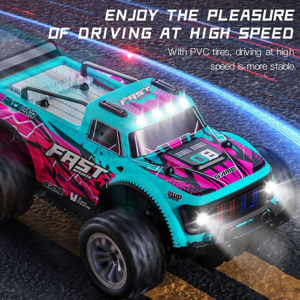 1:20 KF24/KF23 2.4G RC Car with LED Light, 2WD Off-road Remote Control Climbing Truck, Outdoor Toy Gift for Kids Y260131
