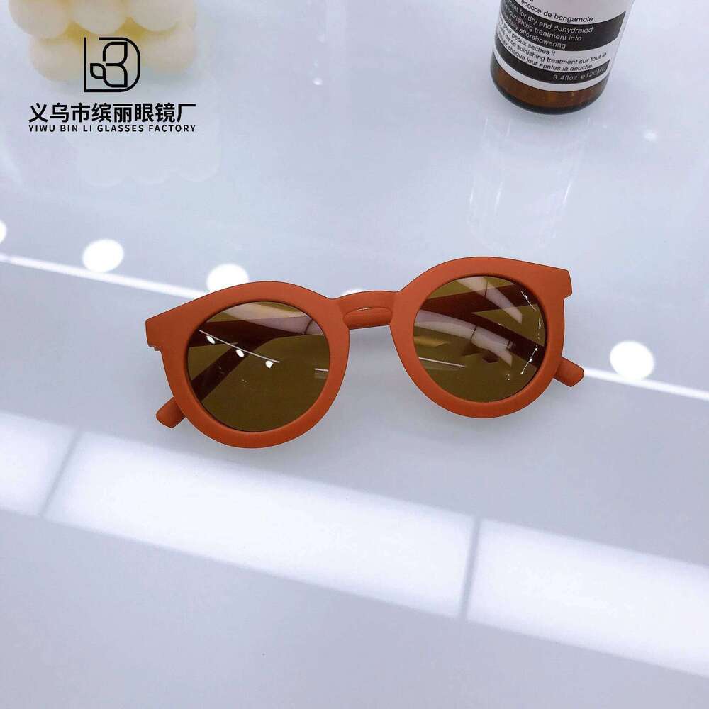2025 New Sun Shading Oval Frame Children's Fashion Street Photography Version Sunglasses For Boys And Girls H260130