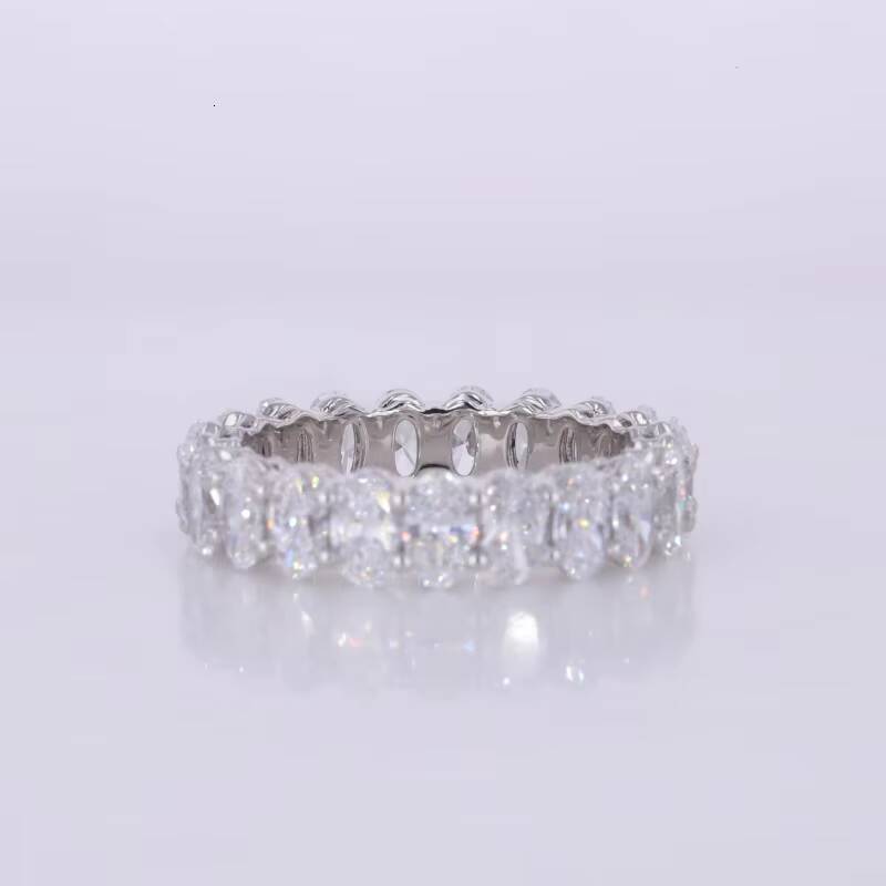 3x5MM DEF VVS VS Oval EX Cut Loose Diamond Starsgem Wedding Engagement Eternity Band 10K Gold 14K HPHT CVD Lab Diamond Ring