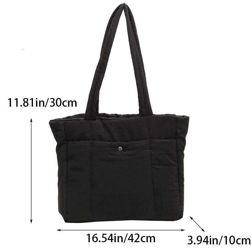 Soft Shoulder Bag For Women Cloth Solid Color Female Handbags Large Capacity Tote Bags Shopping