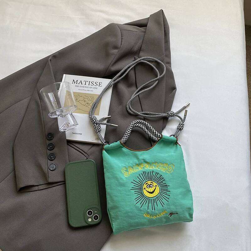 Armpit eco-friendly exquisite embroidery; waterproof nylon shopping bag; handbag for ladies; single shoulder